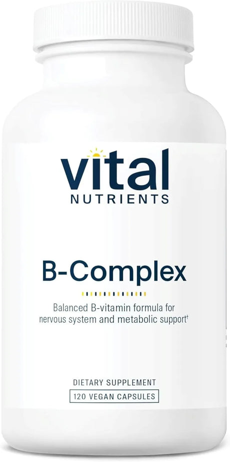 VITAL NUTRIENTS - Vital Nutrients Vitamin B-Complex 120 Capsulas - The Red Vitamin MX - Suplementos Alimenticios - {{ shop.shopifyCountryName }}