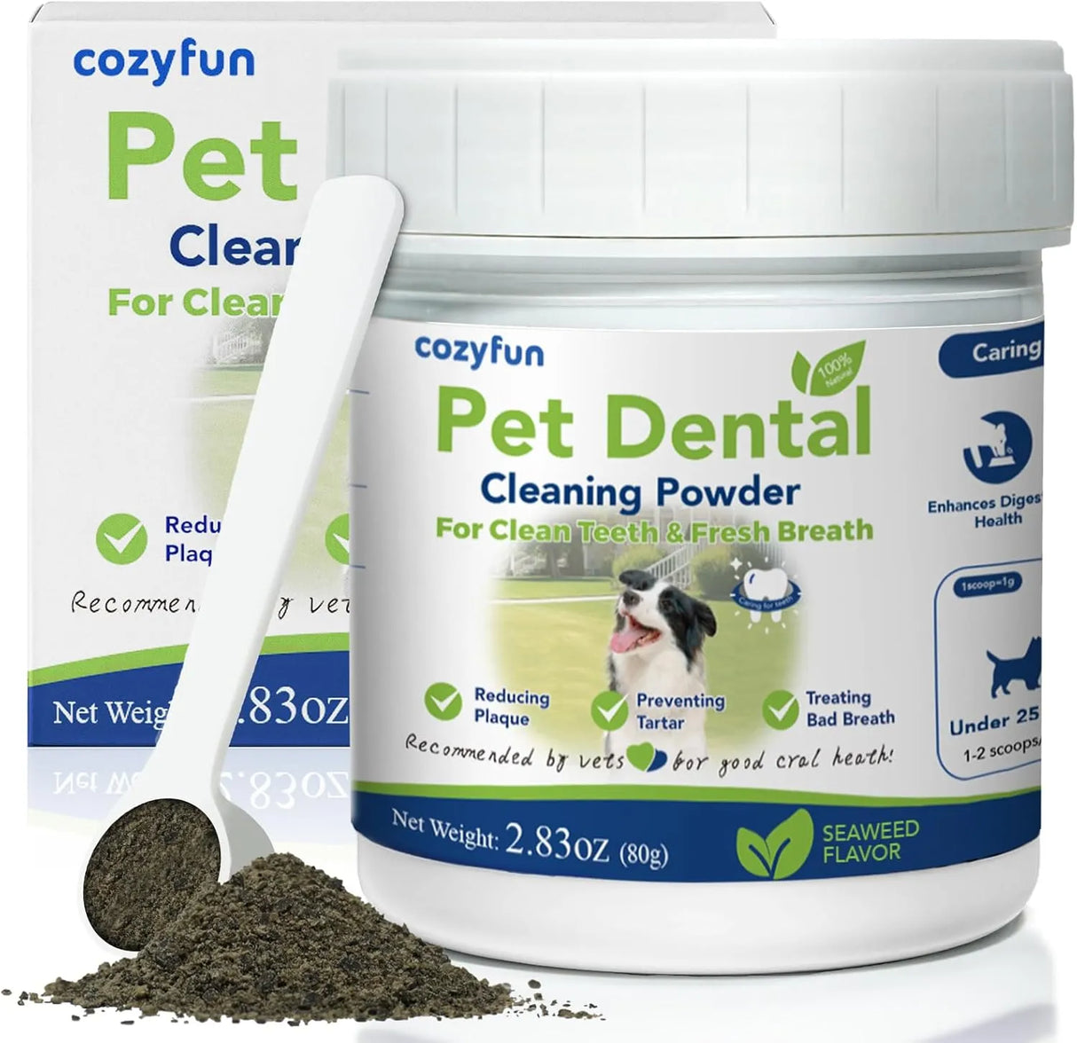 COZYFUN - Cozyfun Dental Powder 80Gr. - The Red Vitamin MX - Cuidado Dental Para Perros - {{ shop.shopifyCountryName }}