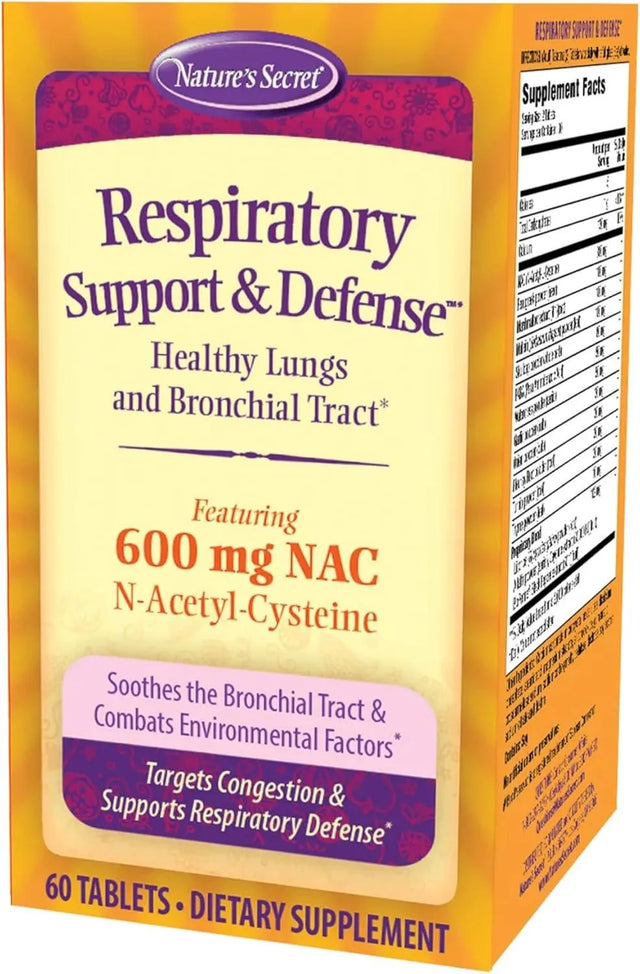 NATURE'S SECRET - Nature's Secret Respiratory Support & Defense 60 Tabletas - The Red Vitamin MX - Suplementos Alimenticios - {{ shop.shopifyCountryName }}