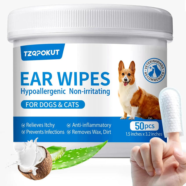 TZQPOKUT - Tzqpokut Dog Ear Cleaner Wipes 50 Toallitas - The Red Vitamin MX - Cuidado Del Oído De Perros - {{ shop.shopifyCountryName }}