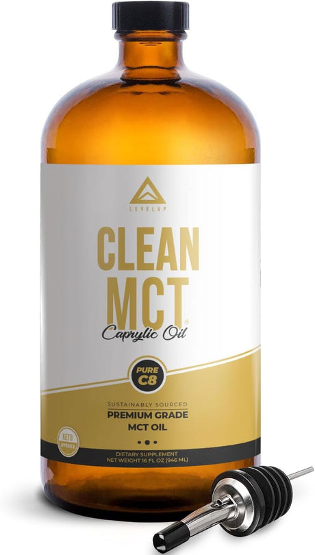 LevelUp Clean MCT Oil 16 Oz. - The Red Vitamin MX - Suplementos Alimenticios - LEVELUP