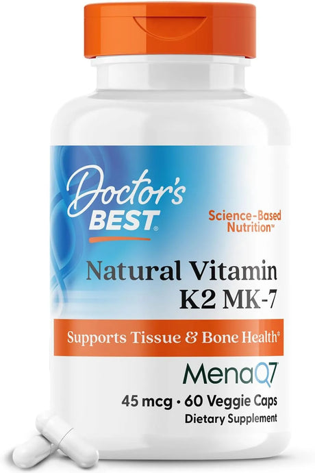 DOCTOR'S BEST - Doctors Best Natural Vitamin K2 MK-7 60 Capsulas - The Red Vitamin MX - Suplementos Alimenticios - {{ shop.shopifyCountryName }}
