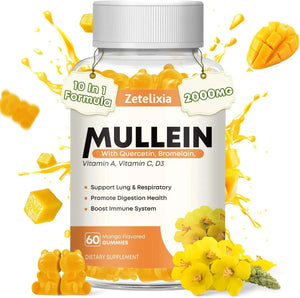 ZETELIXIA - Zetelixia 10 in 1 Mullein Gummies for Clear Lungs 2000Mg. 60 Gomitas - The Red Vitamin MX - Suplementos Alimenticios - {{ shop.shopifyCountryName }}