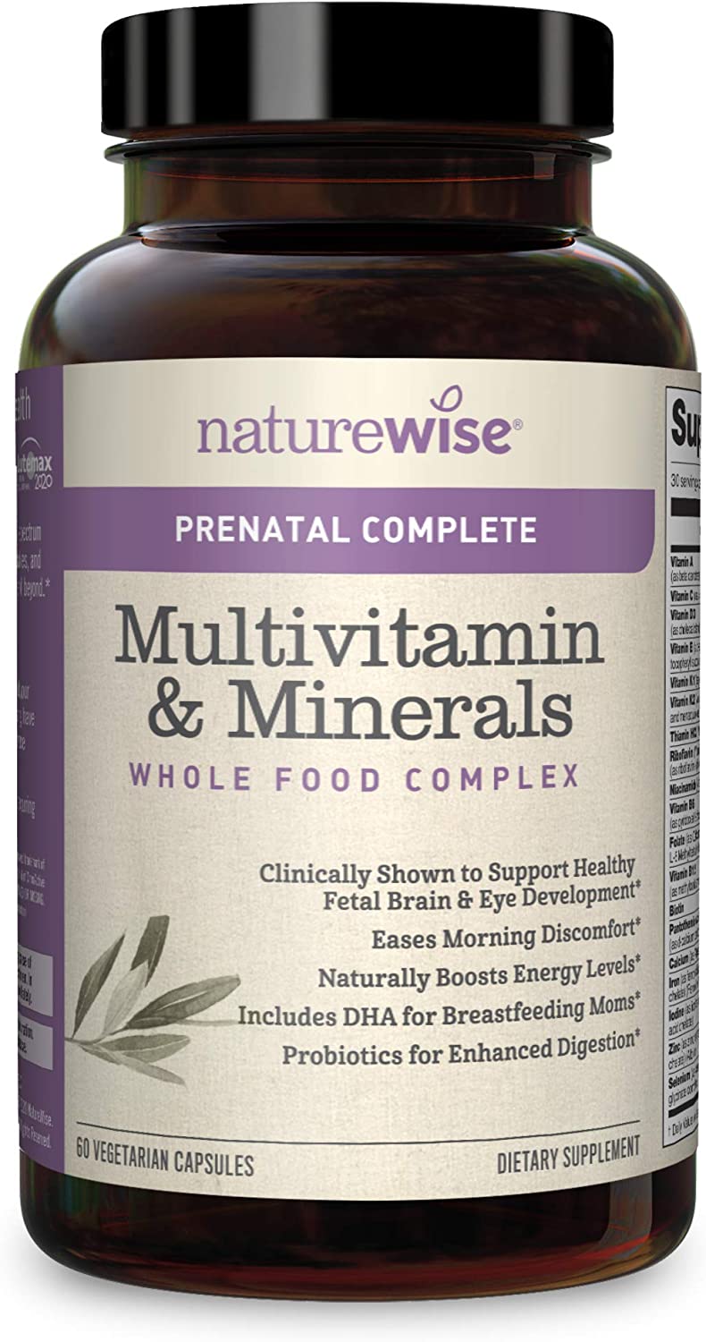 NatureWise Prenatal Whole Food Multivitamin for Women 60 Capsulas - The Red Vitamin MX - Suplementos Alimenticios - NATUREWISE