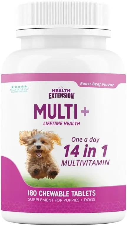 HEALTH EXTENSION - Health Extension Lifetime Multivitamin and Mineral Tablets for Dogs & Puppies 180 Tabletas - The Red Vitamin MX - Multivitamínicos Para Perros - {{ shop.shopifyCountryName }}