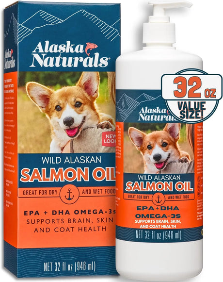 ALASKA NATURALS - Alaska Naturals Wild Alaskan Salmon Fish Oil 32 Fl.Oz. - The Red Vitamin MX - Aceite De Pescado Para Perros - {{ shop.shopifyCountryName }}