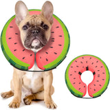 MIDOG Inflatable Dog Cone Collar Watermelon MEDIUM PLUS Neck 14"-18"
