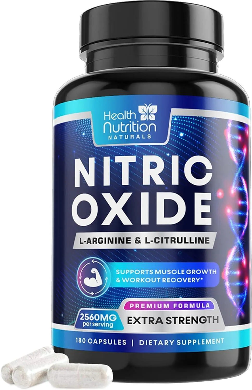 HEALTH NUTRITION NATURALS - Health Nutrition Naturals Extra Strength Nitric Oxide 180 Capsulas - The Red Vitamin MX - Suplementos Alimenticios - {{ shop.shopifyCountryName }}