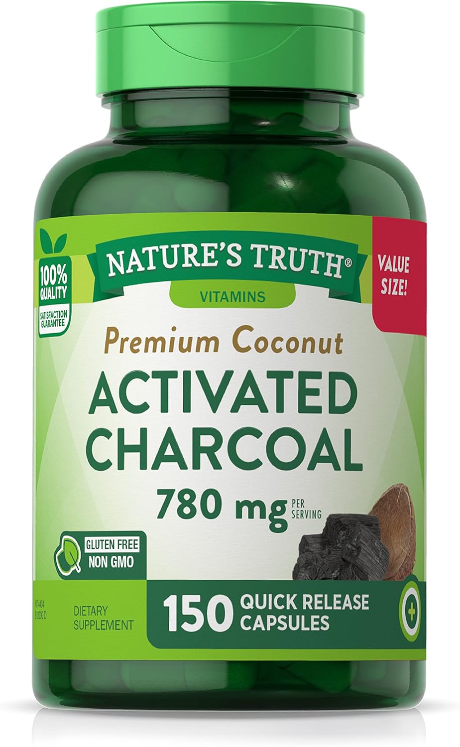 Nature's Truth Activated Charcoal 780Mg. 150 Capsulas