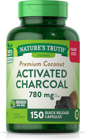 Nature's Truth Activated Charcoal 780Mg. 150 Capsulas