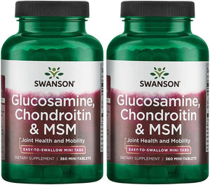 Swanson Glucosamine Chondroitin & MSM 360 Tabletas 2 Pack