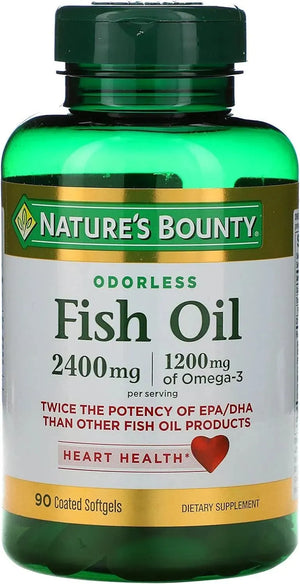 NATURE'S BOUNTY - Nature's Bounty Fish Oil 2400Mg. 90 Capsulas Blandas - The Red Vitamin MX - Suplementos Alimenticios - {{ shop.shopifyCountryName }}
