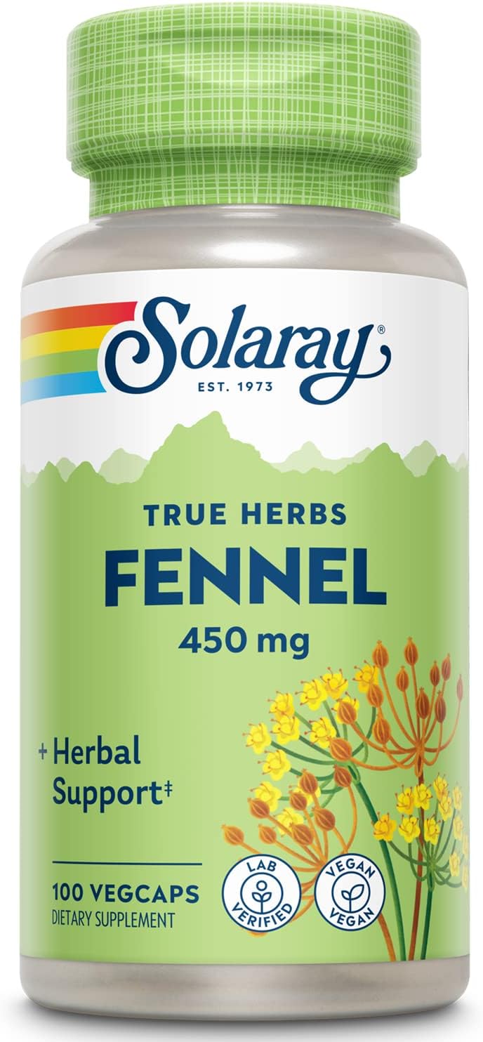 SOLARAY - Solaray Fennel Seed 450Mg. 100 Capsulas - The Red Vitamin MX - Suplementos Alimenticios - {{ shop.shopifyCountryName }}