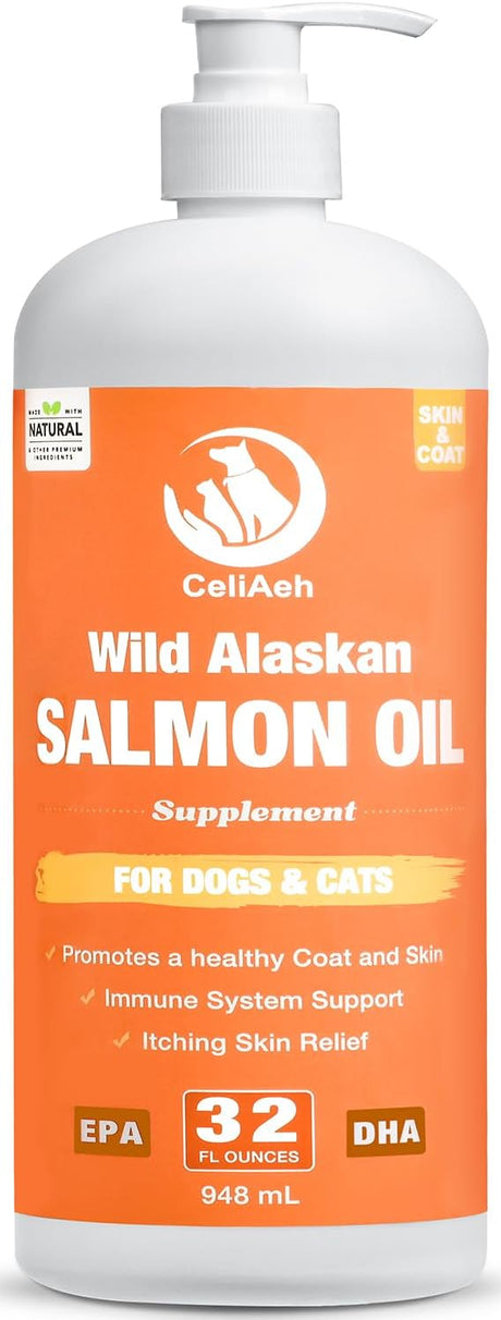 CELIAEH - CeliAeh Wild Salmon Oil for Dogs & Cats 32 Fl.Oz. - The Red Vitamin MX - Aceite De Pescado Para Perros - {{ shop.shopifyCountryName }}