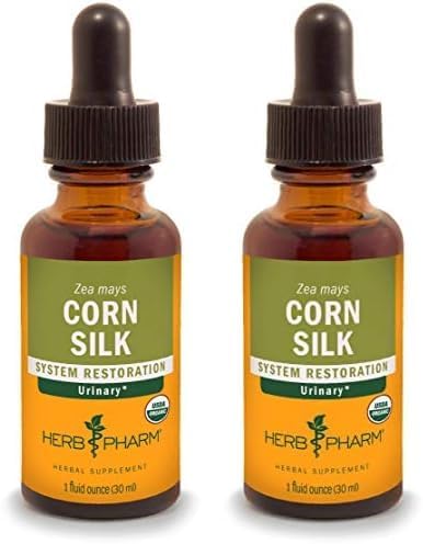 Herb Pharm Certified Organic Corn Silk Liquid Extract 1 Fl.Oz. 2 Pack