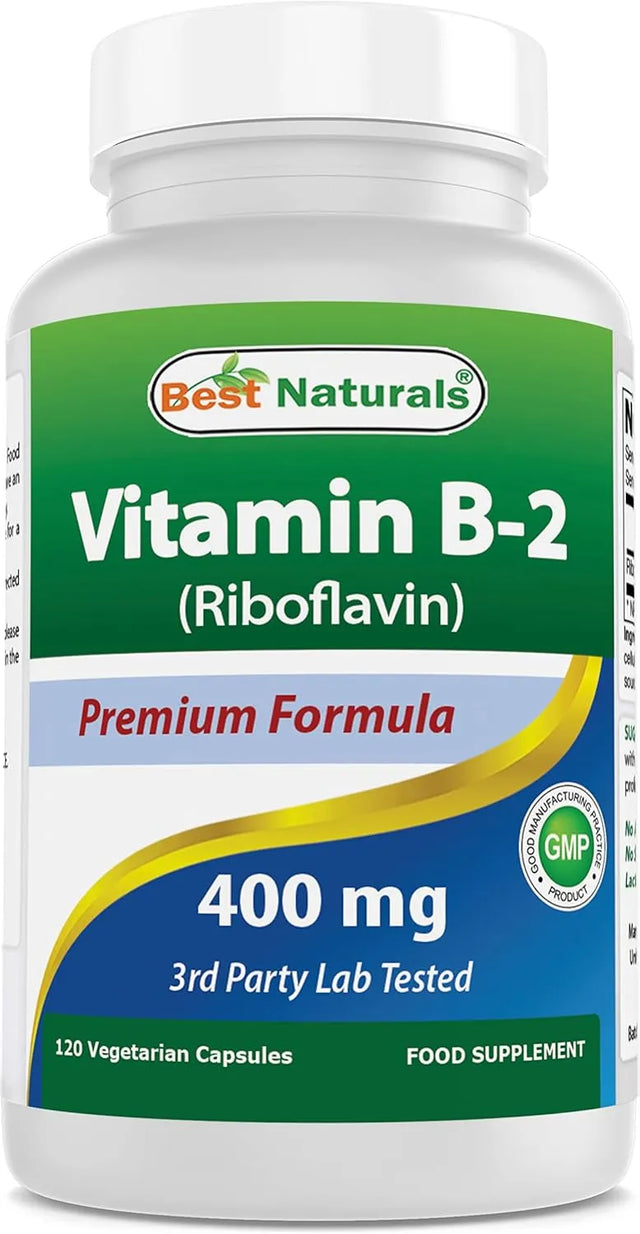 BEST NATURALS - Best Naturals Vitamin B2 400Mg. 120 Capsulas - The Red Vitamin MX - Suplementos Alimenticios - {{ shop.shopifyCountryName }}