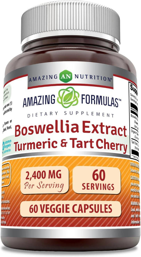 AMAZING FORMULAS - Amazing Formulas Boswellia Extract Turmeric and Tart Cherry 2400Mg. 60 Capsulas - The Red Vitamin MX - Suplementos Alimenticios - {{ shop.shopifyCountryName }}