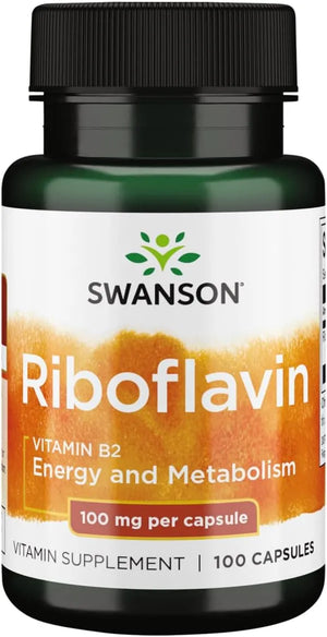 SWANSON - Swanson Vitamin B2 Riboflavin 100Mg. 100 Capsulas - The Red Vitamin MX - Suplementos Alimenticios - {{ shop.shopifyCountryName }}