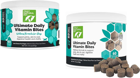 ONLY NATURAL PET - Only Natural Pet Ultimate Daily Vitamins 60 Masticables 2 Pack - The Red Vitamin MX - Multivitamínicos Para Perros - {{ shop.shopifyCountryName }}