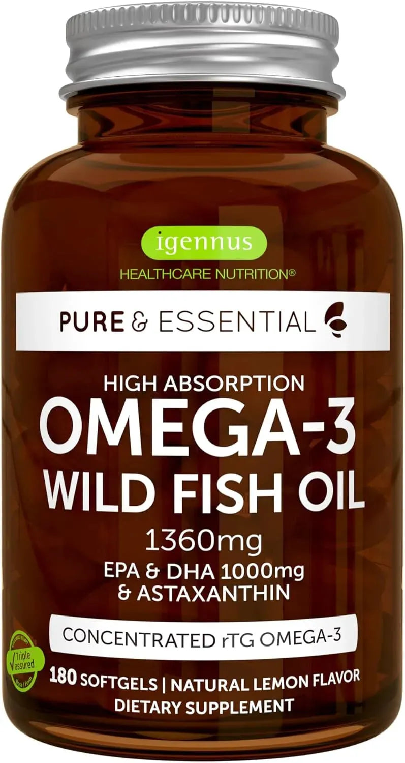 IGENNUS - Igennus Advanced Triglyceride Omega 3 Wild Fish Oil 180 Capsulas Blandas - The Red Vitamin MX - Suplementos Alimenticios - {{ shop.shopifyCountryName }}