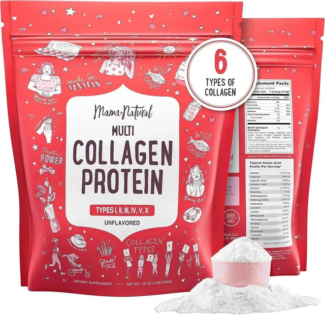 MAMA NATURAL - Mama Natural Multi Collagen Protein Powder 454Gr. - The Red Vitamin MX - Suplementos Alimenticios - {{ shop.shopifyCountryName }}