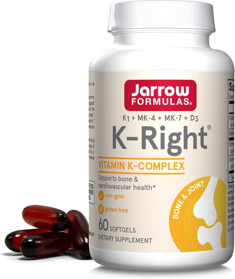 JARROW FORMULAS - Jarrow Formulas K-Right Vitamin K-Complex 60 Capsulas Blandas - The Red Vitamin MX - Suplementos Alimenticios - {{ shop.shopifyCountryName }}