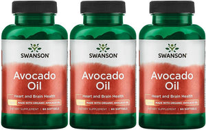 Swanson Avocado Oil 60 Capsulas Blandas 3 Pack