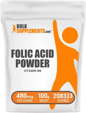 BULK SUPPLEMENTS - Bulk Supplements Folic Acid Powder 100Gr. - The Red Vitamin MX - Suplementos Alimenticios - {{ shop.shopifyCountryName }}