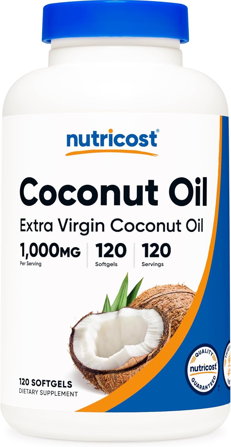 Nutricost Coconut Oil 1000Mg. 120 Capsulas Blandas