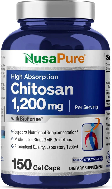 NUSAPURE - NusaPure Chitosan 1200Mg. 150 Capsulas - The Red Vitamin MX - Suplementos Alimenticios - {{ shop.shopifyCountryName }}