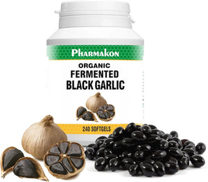 PHARMAKON - PHARMAKON Organic Aged Black Garlic 240 Capsulas Blandas - The Red Vitamin MX - Suplementos Alimenticios - {{ shop.shopifyCountryName }}