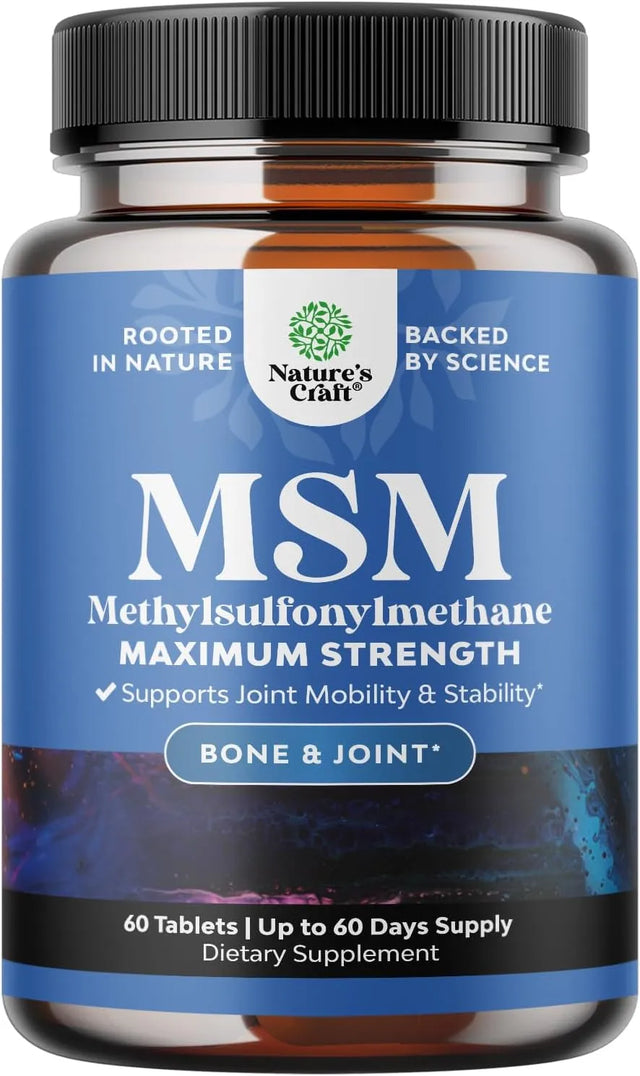NATURES CRAFT - Natures Craft MSM 60 Tabletas - The Red Vitamin MX - Suplementos Alimenticios - {{ shop.shopifyCountryName }}