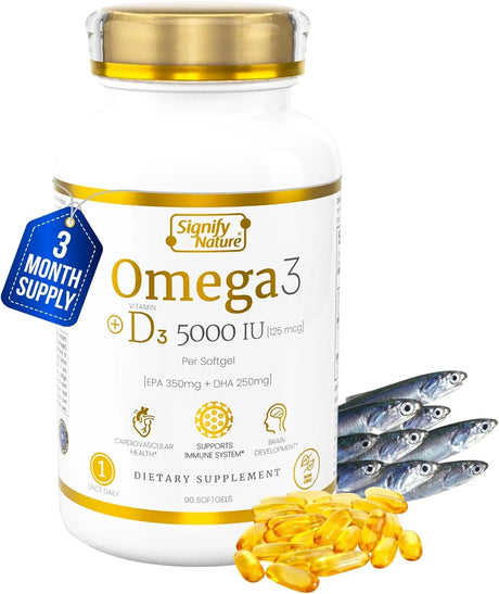 SIGNIFY NATURE - SIGNIFY NATURE Omega 3 Fish Oil 90 Capsulas Blandas - The Red Vitamin MX - Suplementos Alimenticios - {{ shop.shopifyCountryName }}