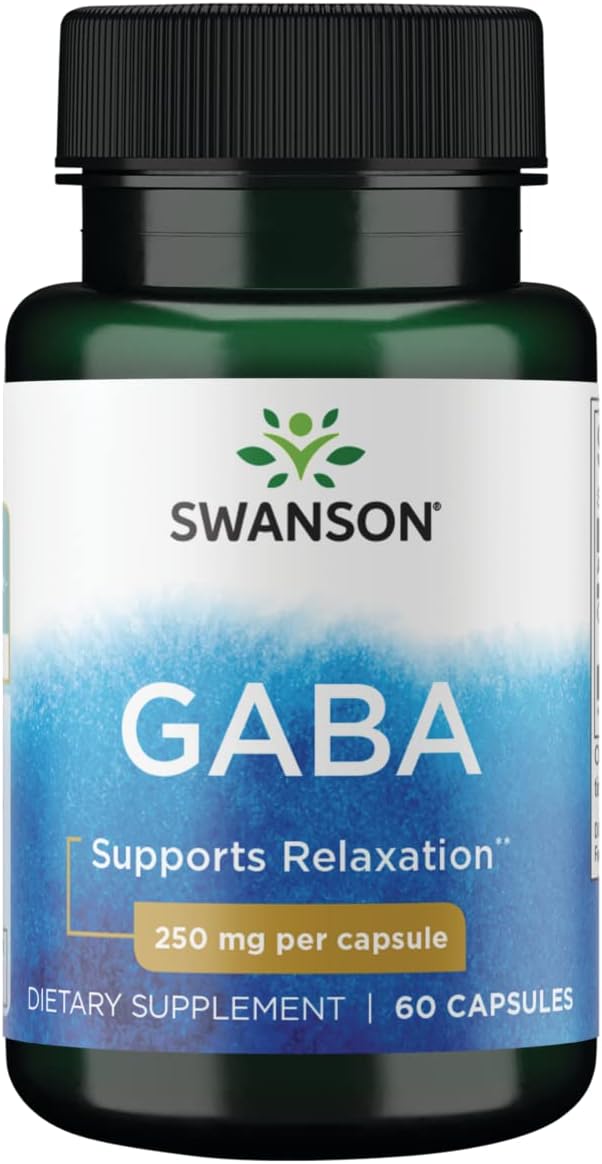 Swanson GABA Gamma Amino Acidbutyric Acid 250Mg. 60 Capsulas