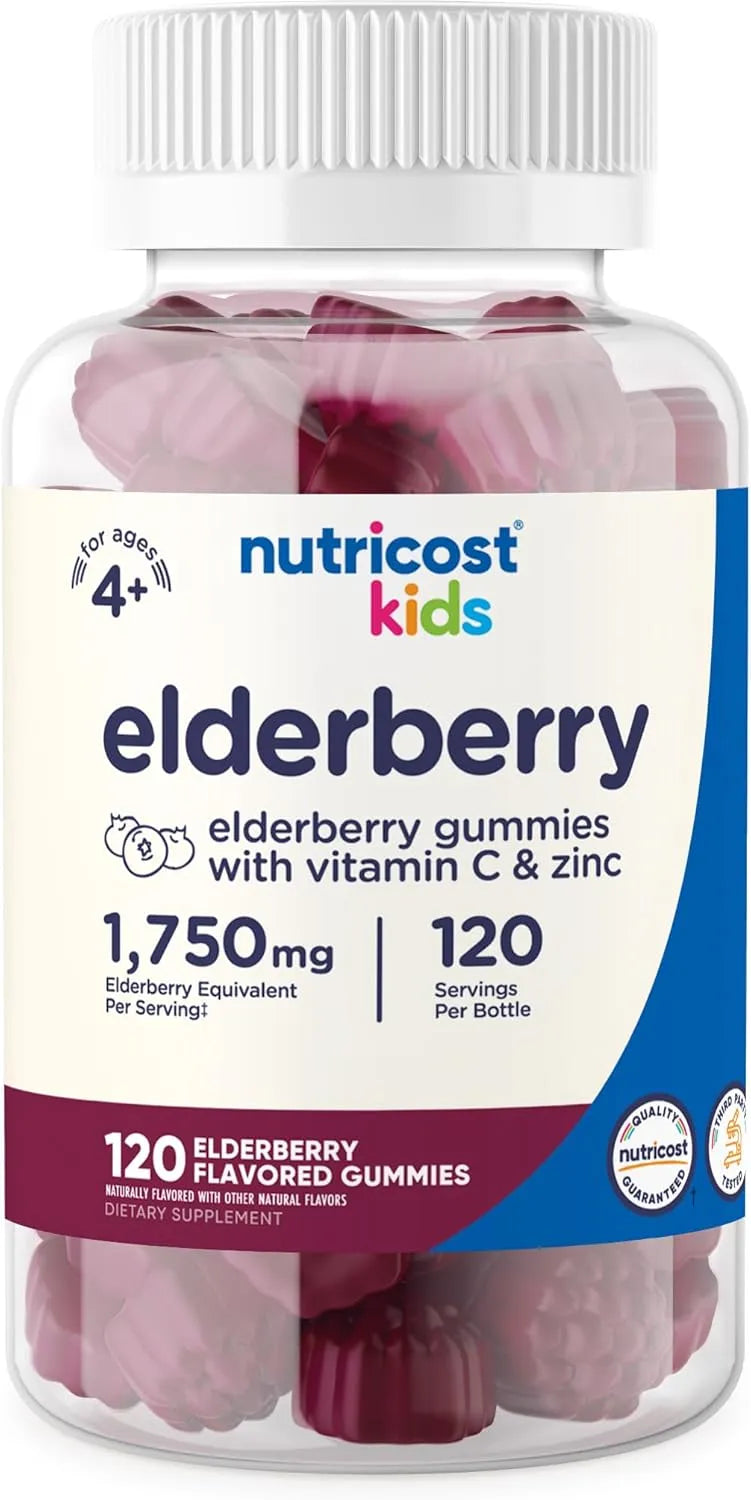 NUTRICOST - Nutricost Kids Elderberry Gummies 120 Gomitas - The Red Vitamin MX - Suplementos Alimenticios - {{ shop.shopifyCountryName }}