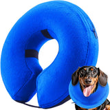 Infisu Soft Dog Cone Collar Inflatable BLUE MEDIUM 8"-12"