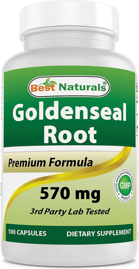 BEST NATURALS - Best Naturals Goldenseal Root 570Mg. 100 Capsulas - The Red Vitamin MX - Suplementos Alimenticios - {{ shop.shopifyCountryName }}