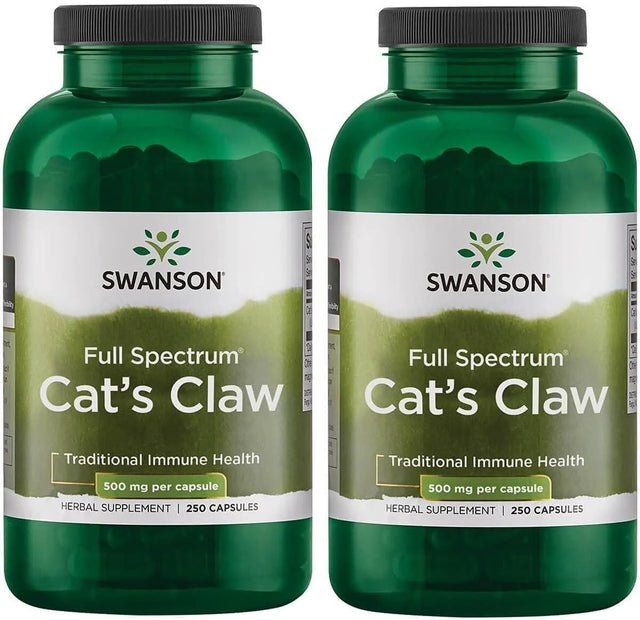 SWANSON - Swanson Full Specturm Cat's Claw Antioxidant Support 500Mg. 250 Capsulas 2 Pack - The Red Vitamin MX - Suplementos Alimenticios - {{ shop.shopifyCountryName }}