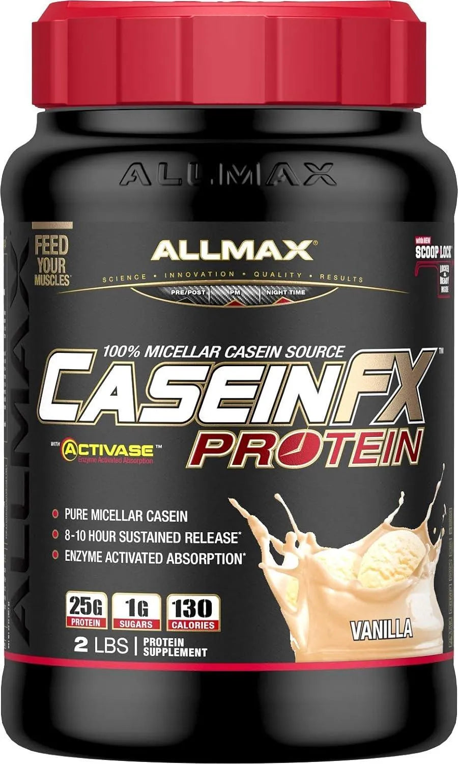 ALLMAX NUTRITION - ALLMAX CASEIN-FX Protein Vanilla 907Gr. - The Red Vitamin MX - Suplementos Alimenticios - {{ shop.shopifyCountryName }}