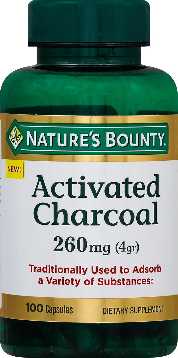 Nature's Bounty Activated Charcoal 260Mg. 100 Capsulas