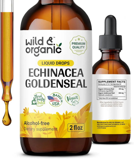 WILD & ORGANIC - Wild & Organic Echinacea Goldenseal Tincture 2 Fl.Oz. - The Red Vitamin MX - Suplementos Alimenticios - {{ shop.shopifyCountryName }}