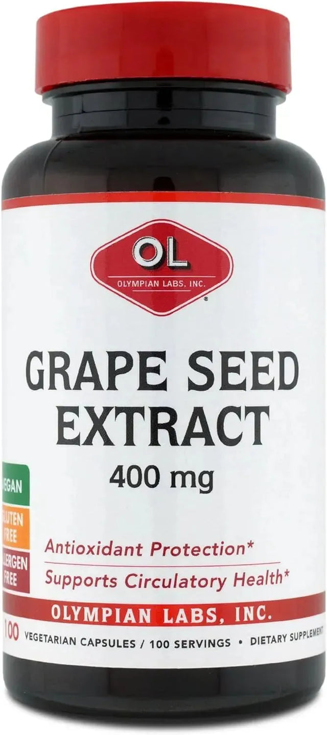 OLYMPIAN LABS - Olympian Labs Grape Seed Extract 600Mg. 100 Capsulas - The Red Vitamin MX - Suplementos Alimenticios - {{ shop.shopifyCountryName }}