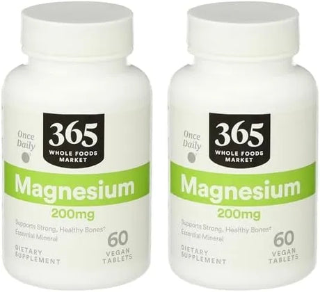 365 - 365 by Whole Foods Market Magnesium 200Mg. 60 Tabletas 2 Pack - The Red Vitamin MX - Suplementos Alimenticios - {{ shop.shopifyCountryName }}