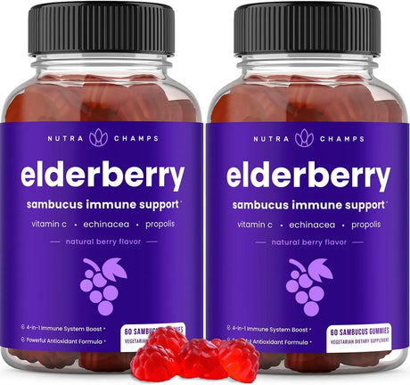 NUTRACHAMPS - NutraChamps Elderberry Gummies 60 Gomitas 2 Pack - The Red Vitamin MX - Suplementos Alimenticios - {{ shop.shopifyCountryName }}