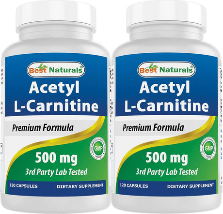 BEST NATURALS - Best Naturals L-Carnitine 500Mg. 120 Capsulas 2 Pack - The Red Vitamin MX - Suplementos Alimenticios - {{ shop.shopifyCountryName }}