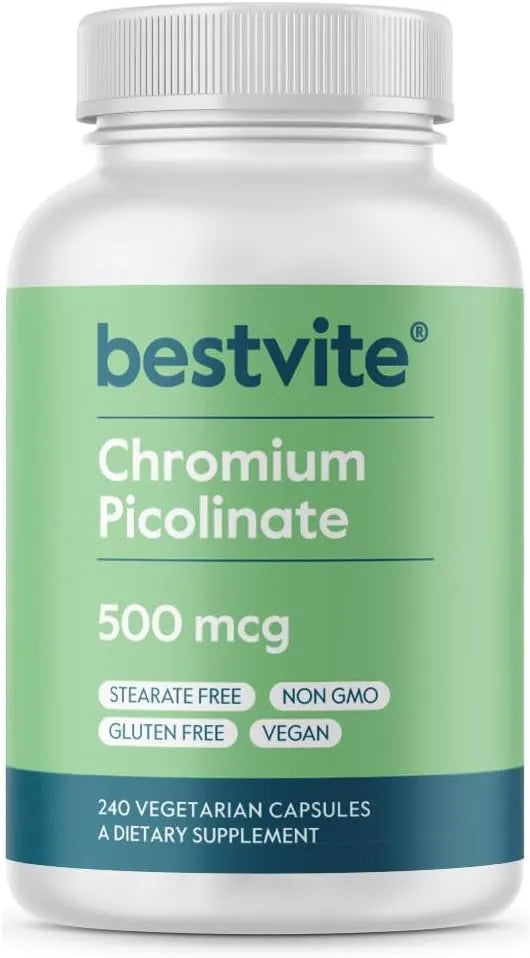 BESTVITE - BESTVITE Chromium Picolinate 500mcg 240 Capsulas - The Red Vitamin MX - Suplementos Alimenticios - {{ shop.shopifyCountryName }}