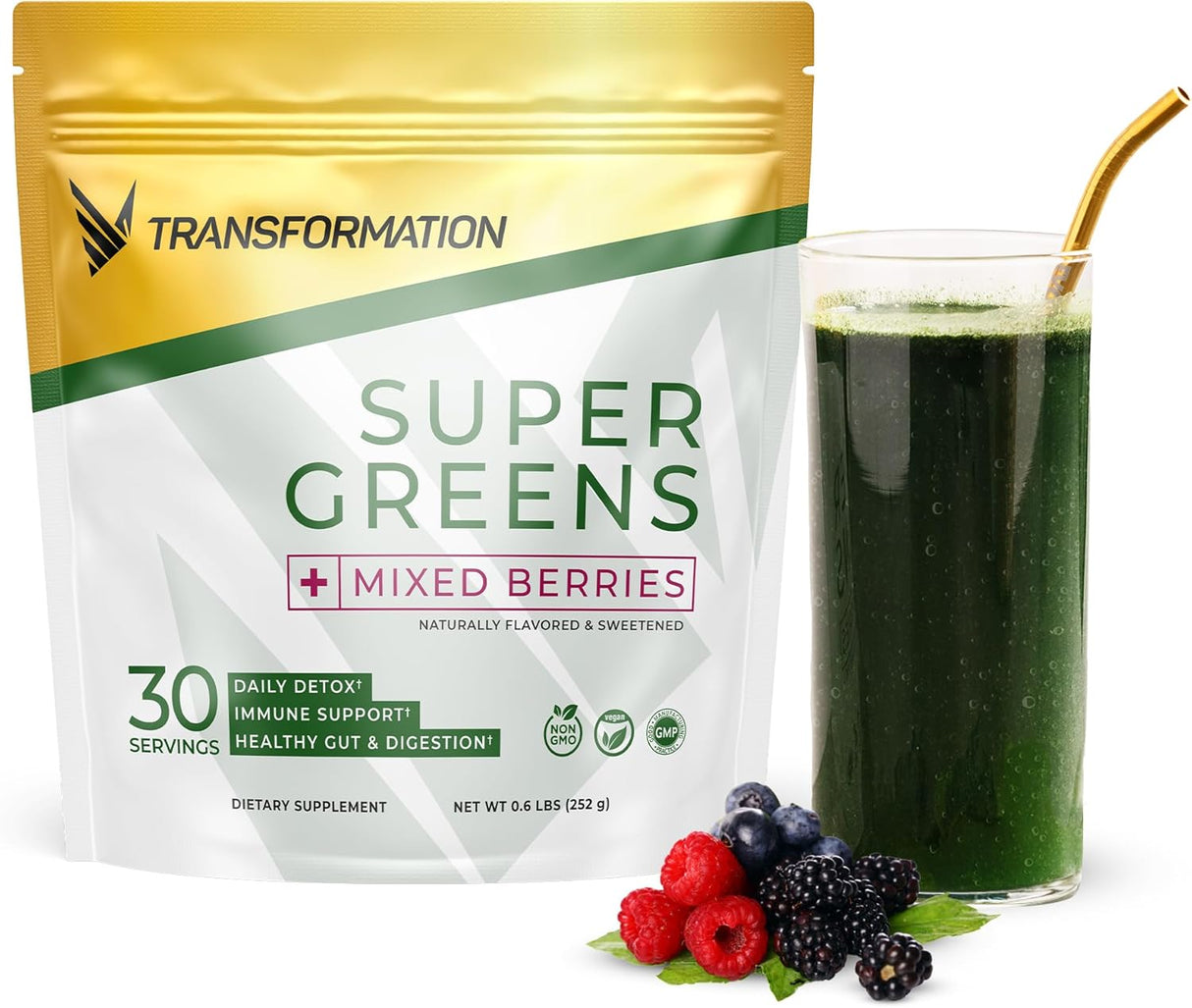 Transformation Super Greens Superfood Green Juice Powder 30 Servicios 252Gr.