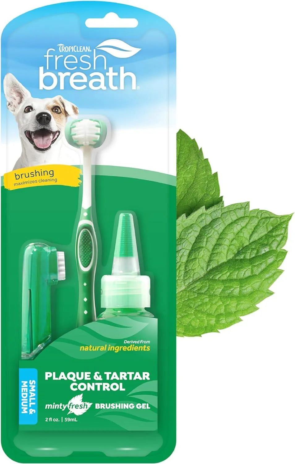 TROPICLEAN - TropiClean Fresh Breath Toothbrush Kit for Small & Medium Dogs 2 Fl.Oz. - The Red Vitamin MX - Cuidado Dental Para Perros - {{ shop.shopifyCountryName }}