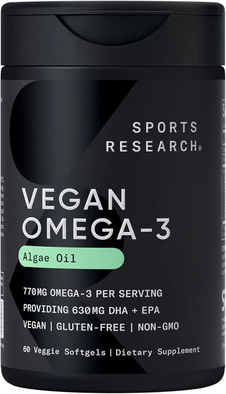 SPORTS RESEARCH - Sports Research Vegan Omega-3 Fish Oil Alternative from Algae Oil 60 Capsulas Blandas - The Red Vitamin MX - Suplementos Alimenticios - {{ shop.shopifyCountryName }}