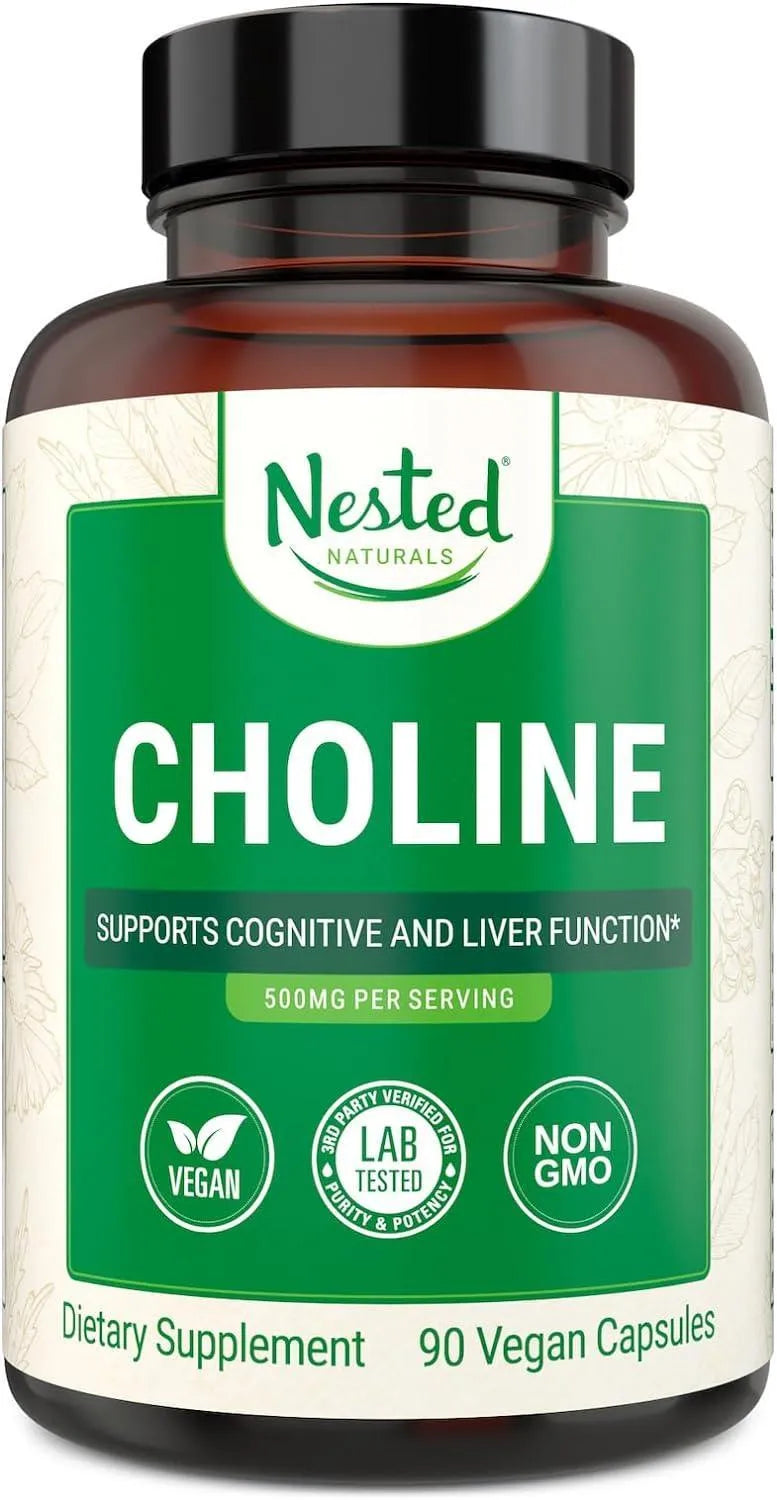 NESTED NATURALS - Nested Naturals Choline Bitartrate 500Mg. 90 Capsulas - The Red Vitamin MX - Suplementos Alimenticios - {{ shop.shopifyCountryName }}